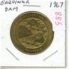 Image 1 : 1967 Gardiner Dam Medal. Brass. Uncirculated.