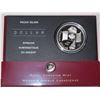 Image 1 : 2005 Canadian Silver Dollar. Commemorates the 40th Anniversary of the Canadian Flag. 99.99% pure Sil
