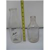 Image 1 : LOT OF 2 MILK BOTTLES - MODEL DAIRIES & LAURENTIA (N. Battleford  1909 - 1914)