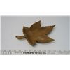 Image 2 : Maple Leaf by Adrien Arpin, Canadian Wood Carver Sculptor Mid Cent-Signed on Stem