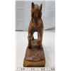 Image 2 : Wood Carvings - Horse and Old Man on Chair - Both Signed