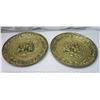 Image 1 : 2 Iconic Equine Brass Wall Plaques - Vintage England 1960's 17" Collectible