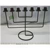 Image 1 : Wrought Iron Menorah - 16 x 12 " Vintage