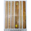 Image 1 : ACME Wooden Rulers - lot of 6 Vintage