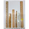 Image 1 : 6 Vintage Rulers - inc Mahon Agencies, Prince Albert - 1 metal/5 wooden