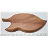 Image 2 : Leaf shaped Wooden Dish (Monkey Pod) 13" Perfect Condition Mid Century