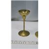 Image 3 : Brass Votive, Brass Candle Holder 7" H; Heavy Coated Brass NonTarnish Candle Holder