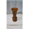 Image 2 : Beautifully Hand Carved Wooden Vase 9" H