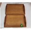 Image 2 : 2 Mid Century Genuine Teak Trays Winsome Wood Thailand 16 x 11" (largest)