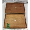 Image 3 : 2 Mid Century Genuine Teak Trays Winsome Wood Thailand 16 x 11" (largest)