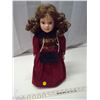 Image 3 : Porcelin Doll brown hair red dress black hat