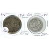 Image 1 : 1952 silver $1.00 & 50¢ coins
