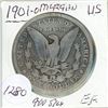 Image 1 : 1901-O US .900 silver Morgan dollar E.F.