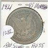 Image 1 : 1921 US .900 silver Morgan dollar $1.00 AU-55