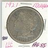 Image 2 : 1921 US .900 silver Morgan dollar $1.00 AU-55