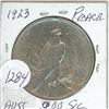 Image 1 : 1923 US .900 silver Peace dollar $1.00 AU-55