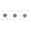 Image 1 : 1916, 1917, 1918 10¢ Silver Coins