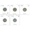 Image 1 : 1955-59 (5)  10¢ Silver Coins