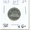 Image 1 : 1947 "Dot" 5¢ Coin
