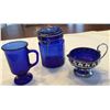 Image 1 : Lot of cobalt blue glass