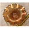 Image 2 : Vintage marigold carnival glass bowl with fluted edge. 8"