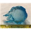 Image 2 : Vintage hand blown glass swan, azure blue trinket/ring dish.