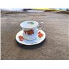 Image 2 : Vintage Tiger Lily Queen's Saskatchewan fine bone china cup and saucer.  Rosina China Co. - England.