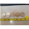 Image 1 : Lot of five Canadian $1.00 nickel dollars - 1976, 1979, 1981, 1983, 1984 Jaques Cartier