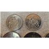 Image 3 : Lot of 4 Canadian $1.00 nickel dollars (1970 Manitoba, 3 X 1984 Jaques Cartier) and Two fifty cent p