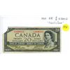 Image 1 : 1954 Canadian $20.00 Twenty Dollar 'Devil's Face' E/E 1036512