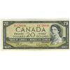 Image 1 : 1954 Canadian $20.00 Twenty Dollar bill