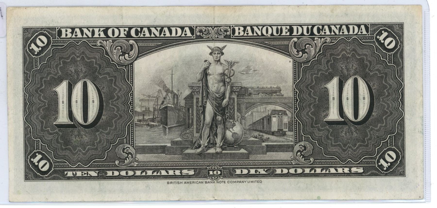 1937 King ten dollar bill