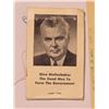 Image 3 : John.G.Diefenbaker collectible Item match book & 80th birthday party ticket stub