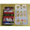 Image 1 : Mac Donald's 1998 Team Canada Medallions with display board + Tin