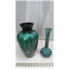 Image 1 : 2 Blue Mountain Pottery Vases – 1 Very Large 14 inches