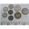 Image 1 : Assorted Canada Coins (5 Dimes = 1933,1957,1967,1974, & 3 quarters = 1867-1967 cougar)