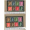 Image 1 : 2 Sets of 8 German Hitler head stamps (mint, never used)
