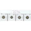 Image 1 : Lot of 4 Canadian World War I Silver 10 Cents. Includes 1914, 1916, 1917 & 1918. Coins grade VG-8 to