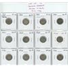 Lot of 12 Canadian George V Silver 10 Cents. Includes 1913 Small Leaves, 1914, 1919, 1920, 1921, 192