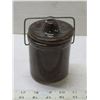Image 1 : Brown Bean Crock 8oz. 1930's