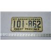 Image 4 : 3 Sask License Plates - 1951, 57, 58