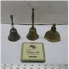 Image 1 : 3 Brass Bells with Handles & Cigarette Holder
