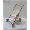 Image 1 : Pink & White Miniature Doll Stroller Furniture