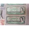Image 4 : Lot of 7 older Canadian bills - Five 1954 $1.00 (one appears to be uncirculated), 1973 $1.00, 1974 $