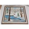 Image 1 : "Winter scene" painting by M. Sheehan - 28"W x 24"H
