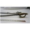 Image 2 : Display Sword w/ Sheathe - Brass Hilt & Brass/Wood Handle