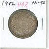 Image 1 : 1942 Canadian Silver 50 Cents. World War II issue. AU-50. Nice.