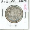 Image 1 : 1943 Canadian Silver 50 Cents. World War II issue. EF-40. Nice.