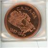 Image 2 : 1867 – 1967 Moose Jaw Coin Club 3rd Annual Coin-A-Rama Medal. Engraved 82 (for member #82). BU.