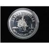 Image 1 : 1975 Calgary Centennial Specimen Silver Dollar. Popular cowboy on bucking bronco. Bright White. Hous